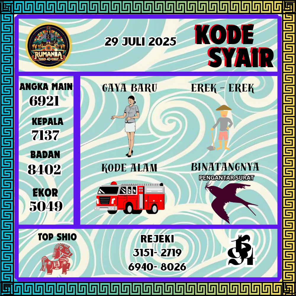 Kode Syair Rumania4D Pools - Juli Pools 