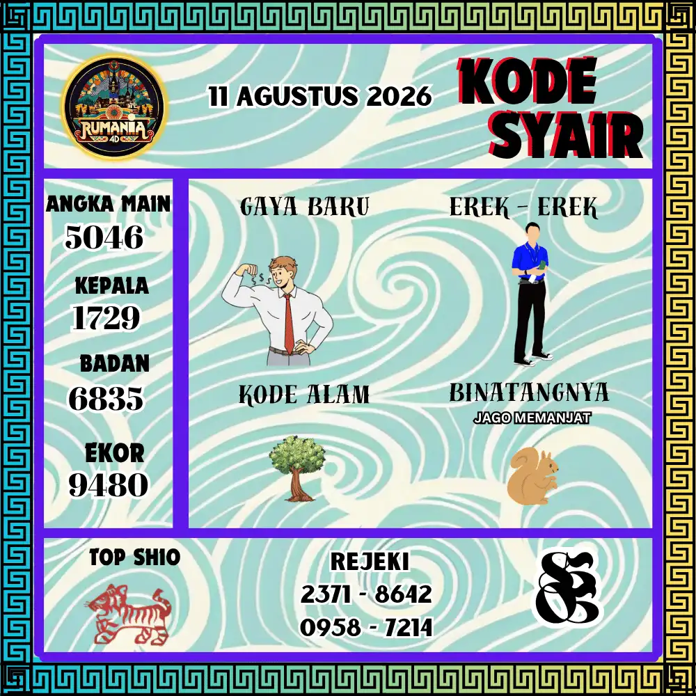 Kode Syair Rumania4D  Pools - Agustus 2026
