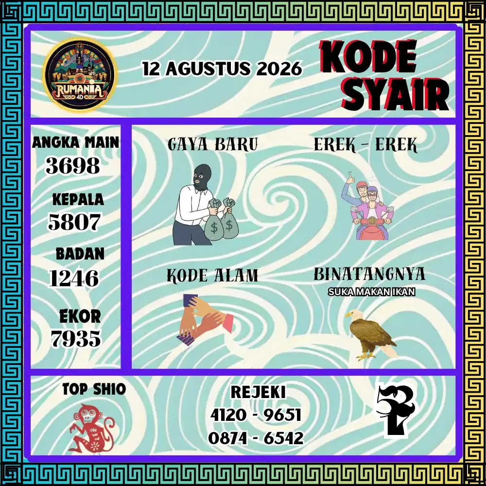 Kode Syair Rumania4D  Pools - Agustus 2026
