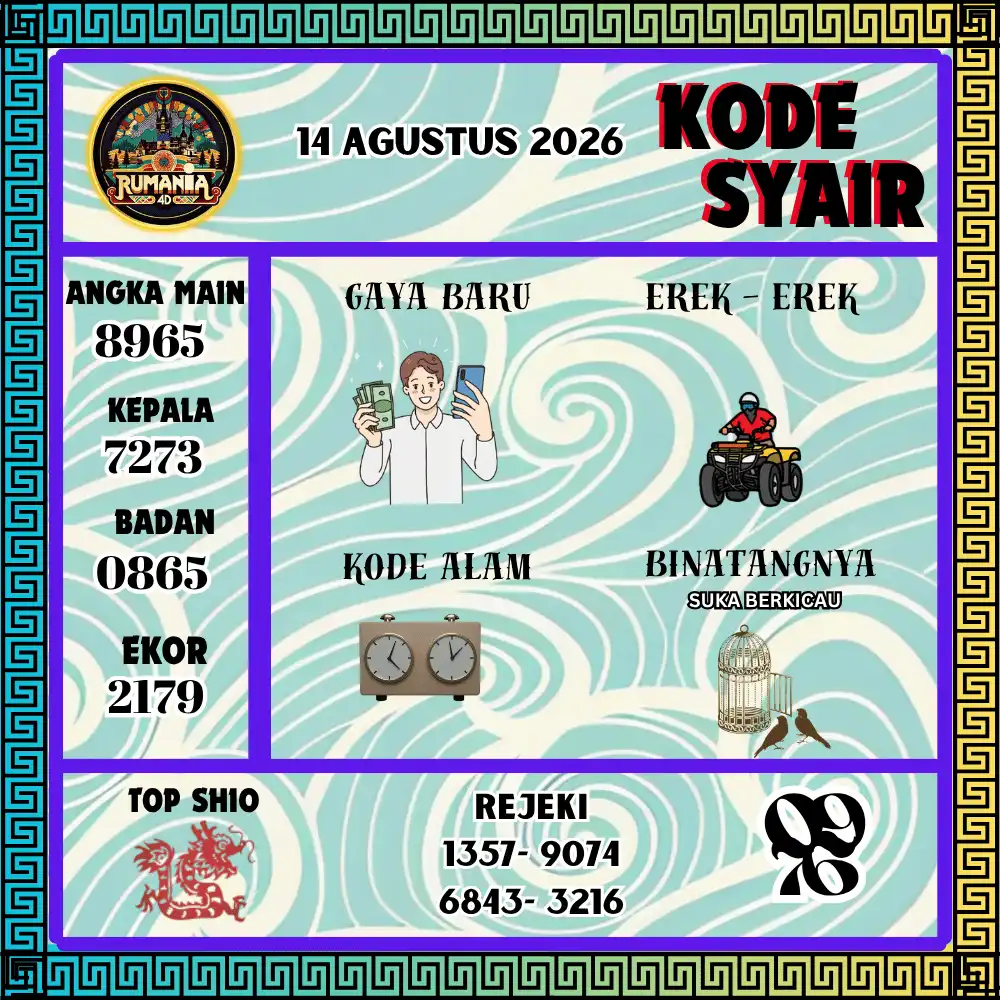 Kode Syair Rumania4D  Pools - Agustus 2026

