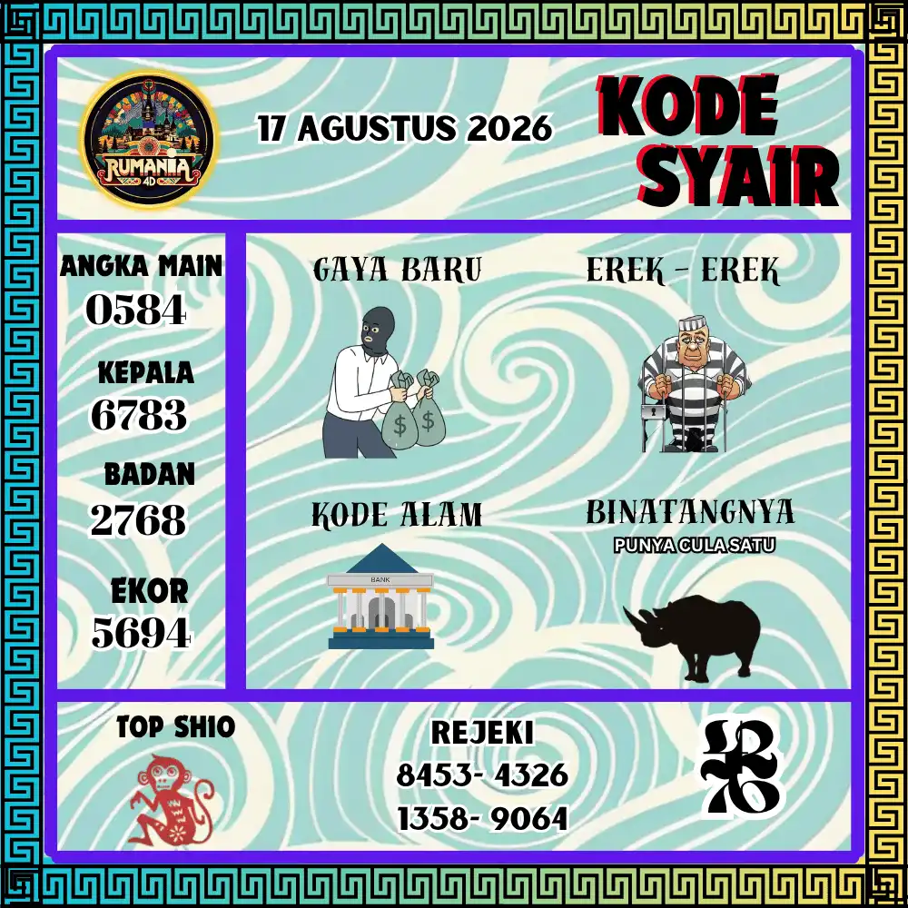 Kode Syair Rumania4D  Pools - Agustus 2026
