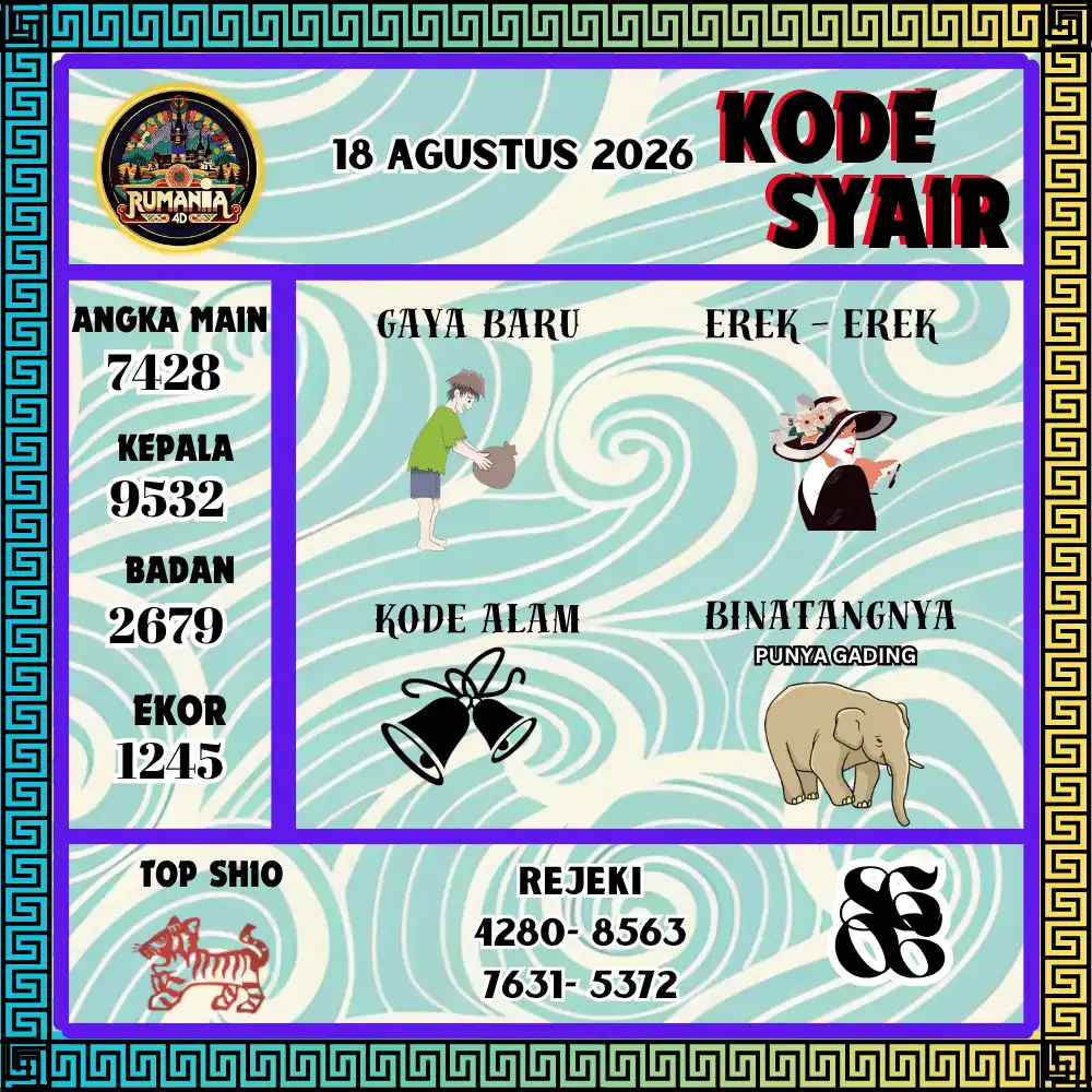Kode Syair Rumania4D  Pools - Agustus 2026
