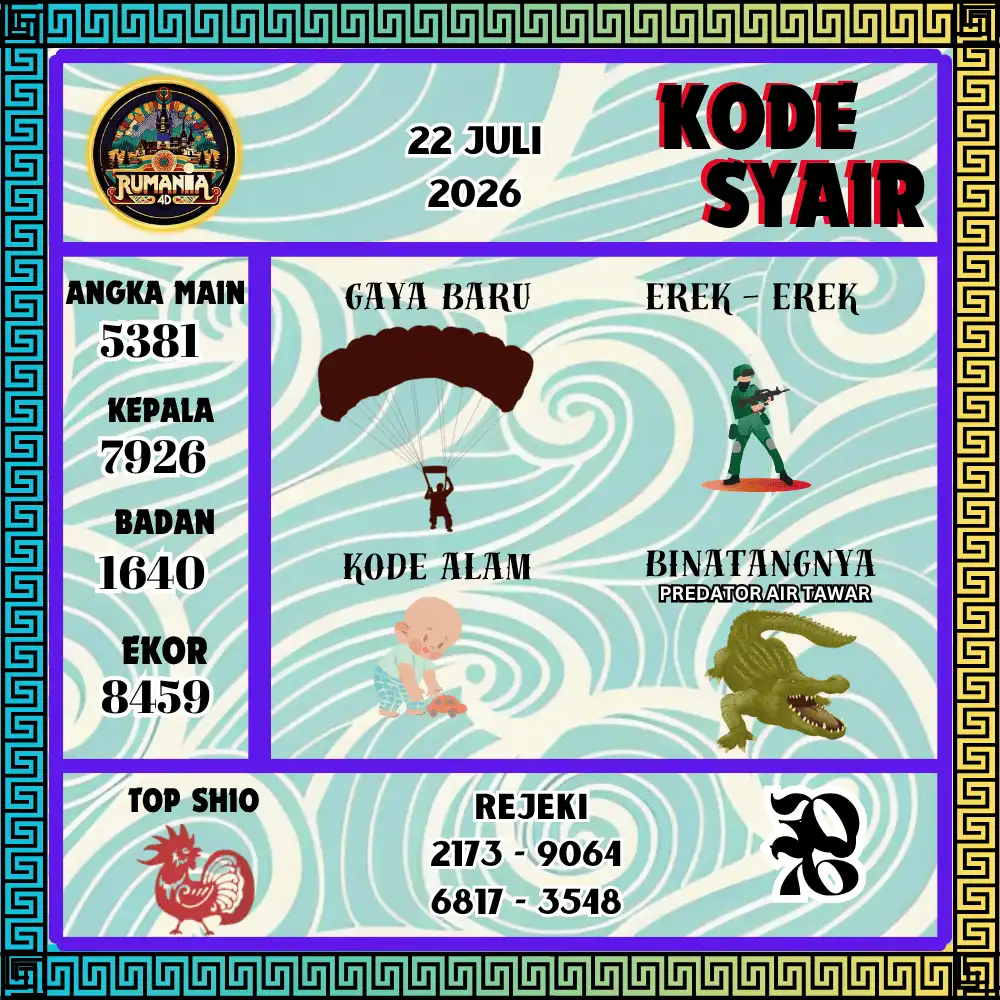 Kode Syair Rumania4D  Pools - Juli 2026
