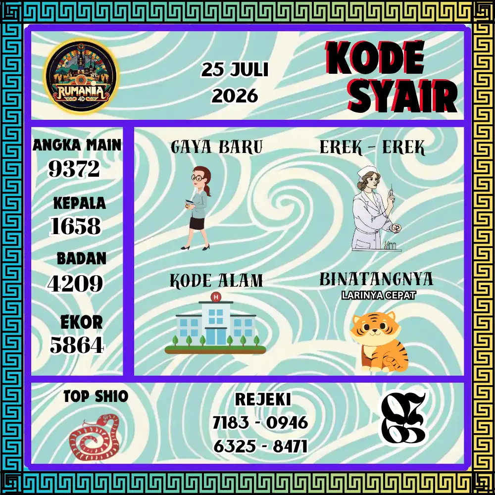 Kode Syair Rumania4D  Pools - Juli 2026
