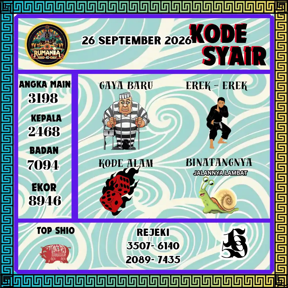 Kode Syair Rumania4D  Pools - September 2026
