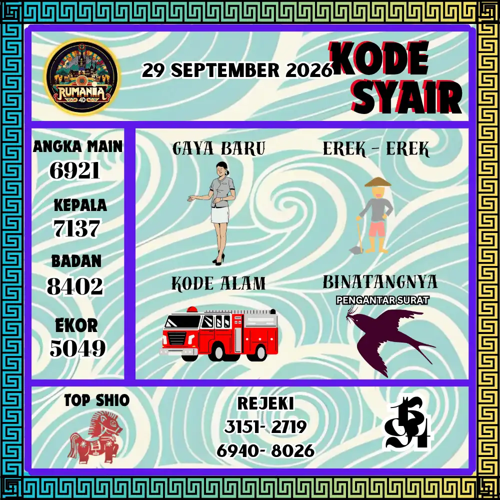 Kode Syair Rumania4D  Pools - September 2026
