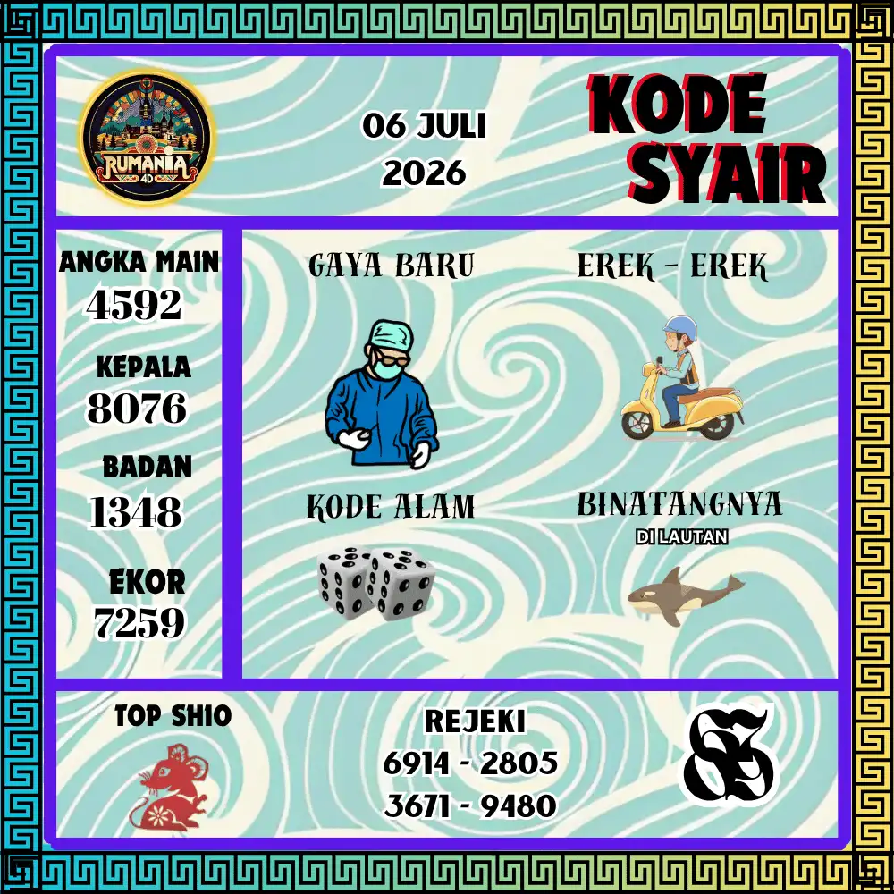 Kode Syair Rumania4D  Pools - Juli 2026
